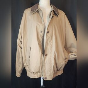 Limited Edition London Fog XL Brown Collar Tan Jacket